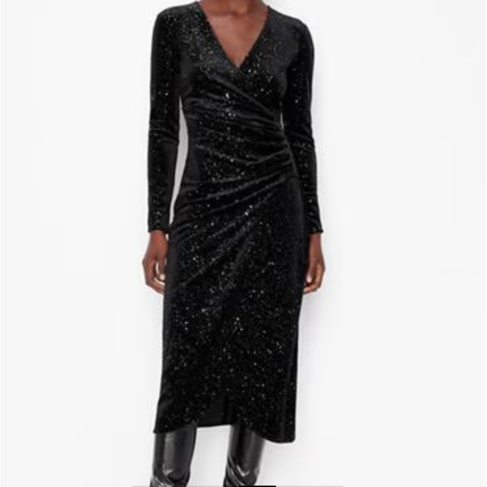 Armani Exchange midi wrap dress
